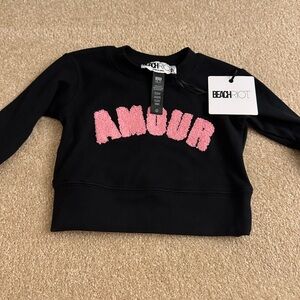 Beach Riot Black and Pink Cozy Sweatshirt